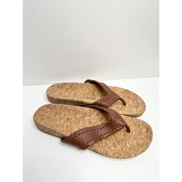 Jack Rogers Sandals Womens Size 6 Brown Leather Thelma Flip Flop - Picture 3 of 11